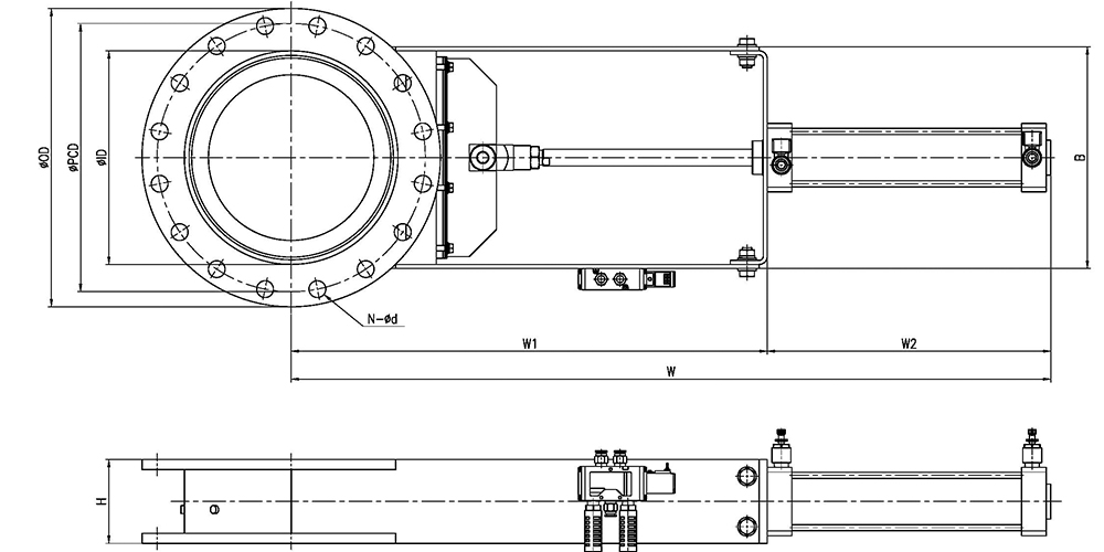 Slide Gate Auto Flange Type